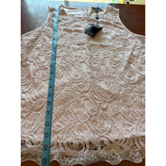 Adrianna Papell Icy Lilac Lace Sleeveless Top L NWT Elegant - Picture 5 of 8